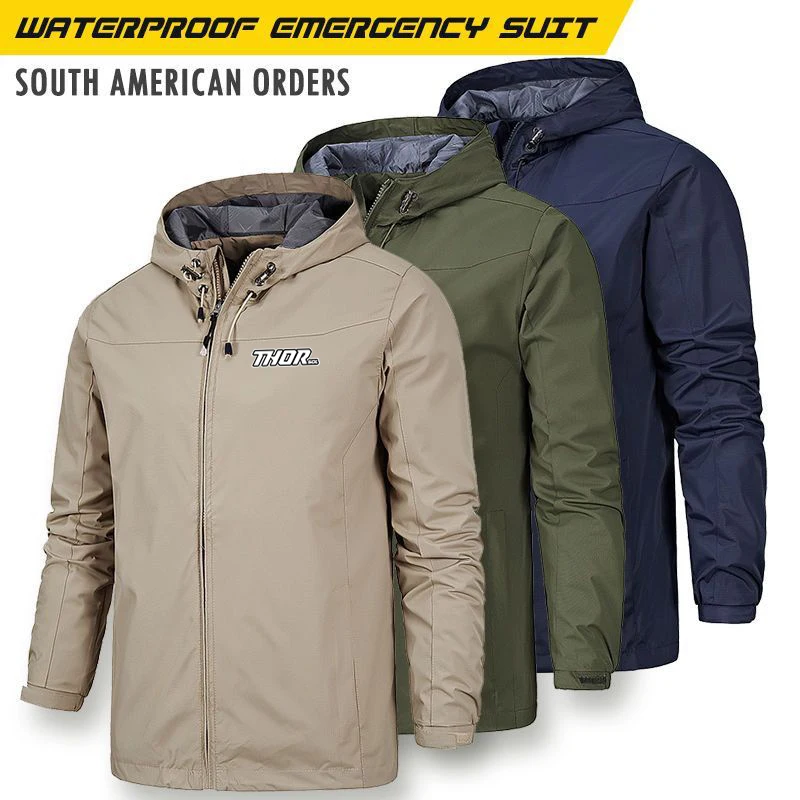 

THORSOL Spring Winter Windproof Waterproof Bicycle Windbreaker Cycling Jackets Men Motorcycles Racing Riding Raincoat Bike Wear