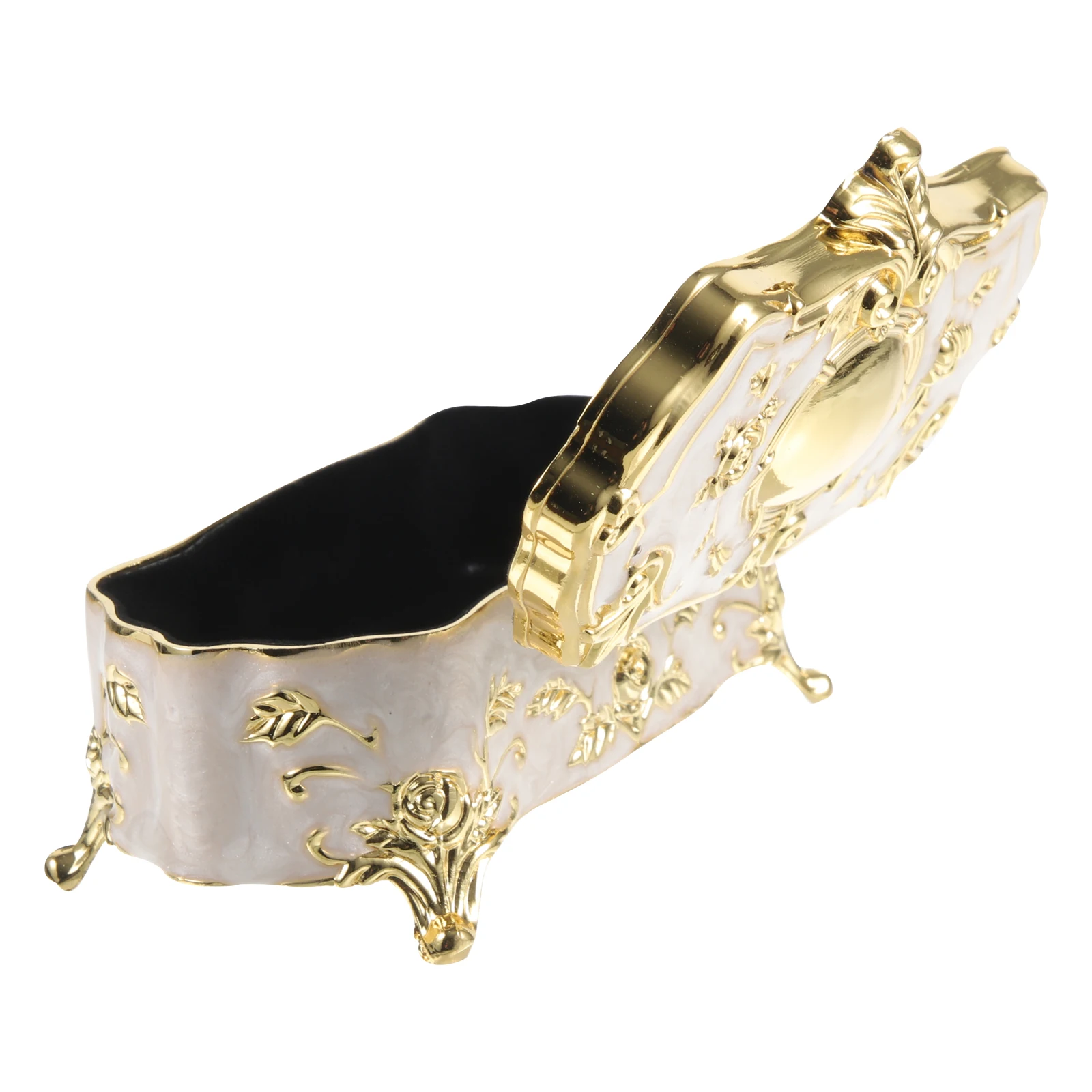 

Treasure Chest Jewelry Box Small Unique Trinket Boxes Vintage Decoration Decorative Women Zinc Alloy Miss