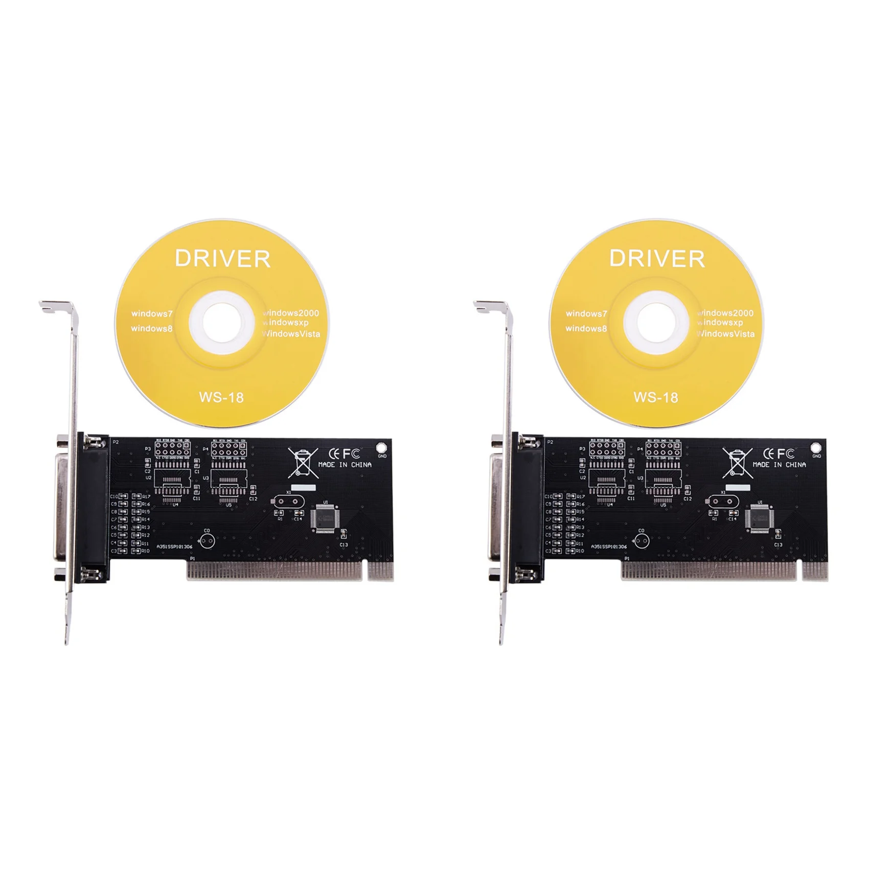 Efficient 2X Pci Expansion Card Adapter 25Pin Parallel Lpt Pci To Parallel Db25 Printer Port Controller Card