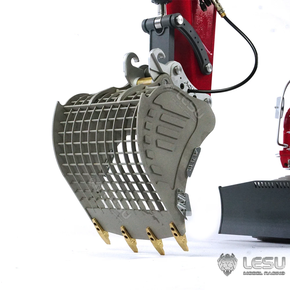 LESU 1/14 Hydraulic Excavator Grating Bucket For Metal B0006 ET35 Remote Control Digger Unpainted Accessories TH21573