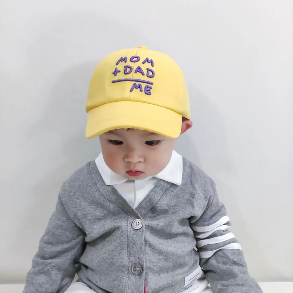 Casual MOM+DAD=ME Embroidery Baseball Caps Cute Adjustable Kids Baseball Hats Spring Autumn Sunscreen Hats For Boys Girls