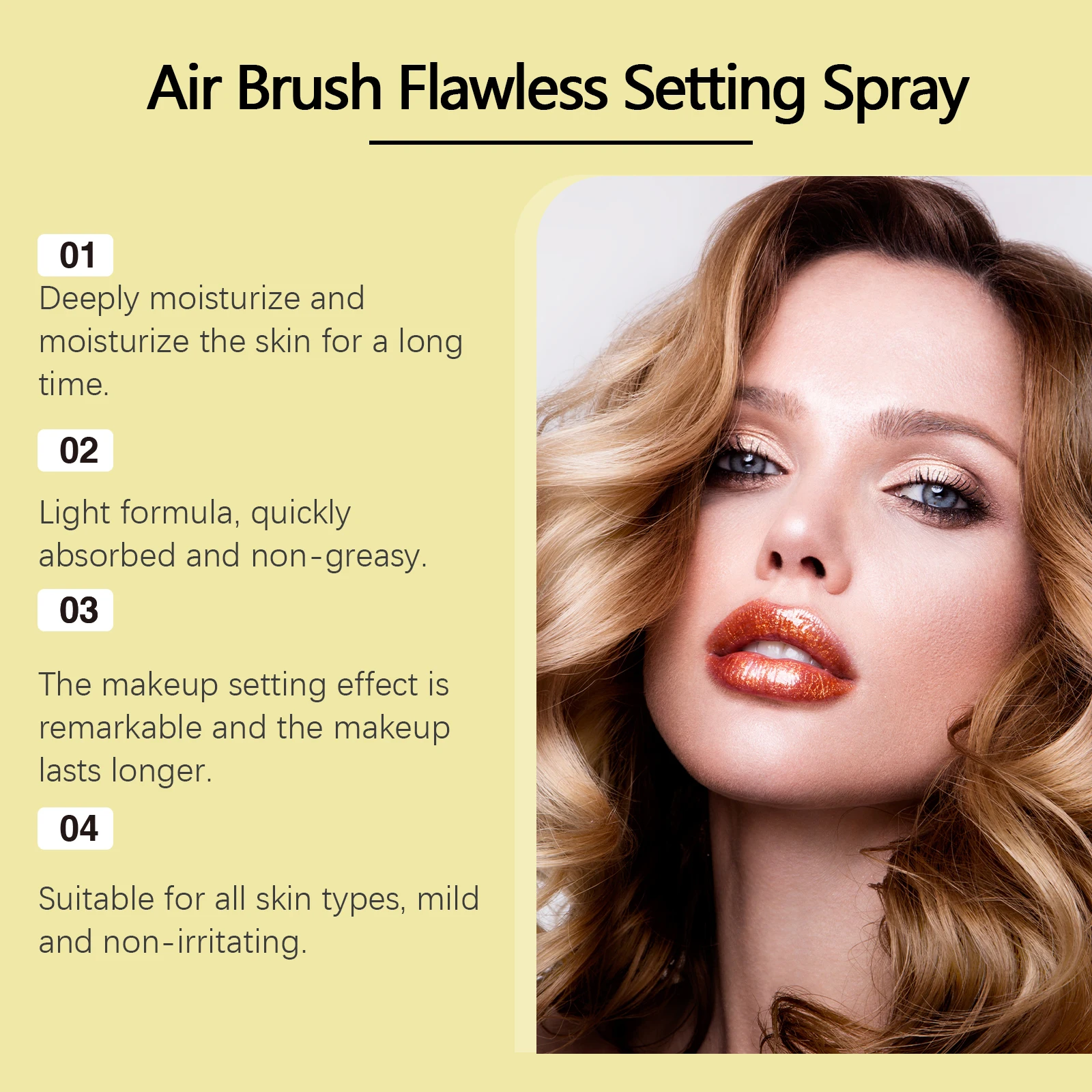 Jaysuing Hydraterende Setting Spray Gezichtsmake-up Waterdicht Transpiratie Langdurige oliecontrole Mat Natuurlijk Verfrissend Geen vettig