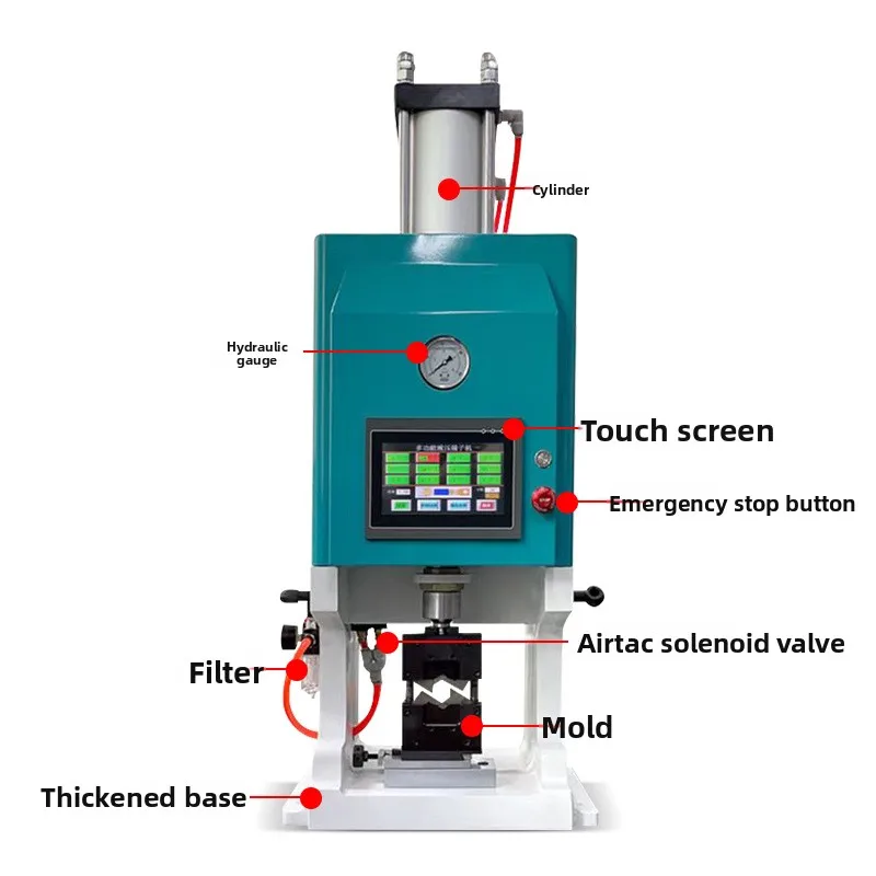 

hydraulic terminal machine automobile wire charging gun crimping terminal machine hexagonal mold high power wiring machine