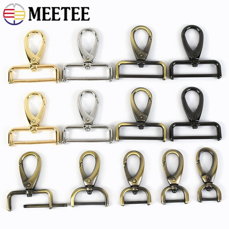 5Pcs 13-38mm Metal Detachable Lobster Buckle Trigger Snap Hook for Keychain Bag Strap Dog Collar Carabiner Clip Hardware Set