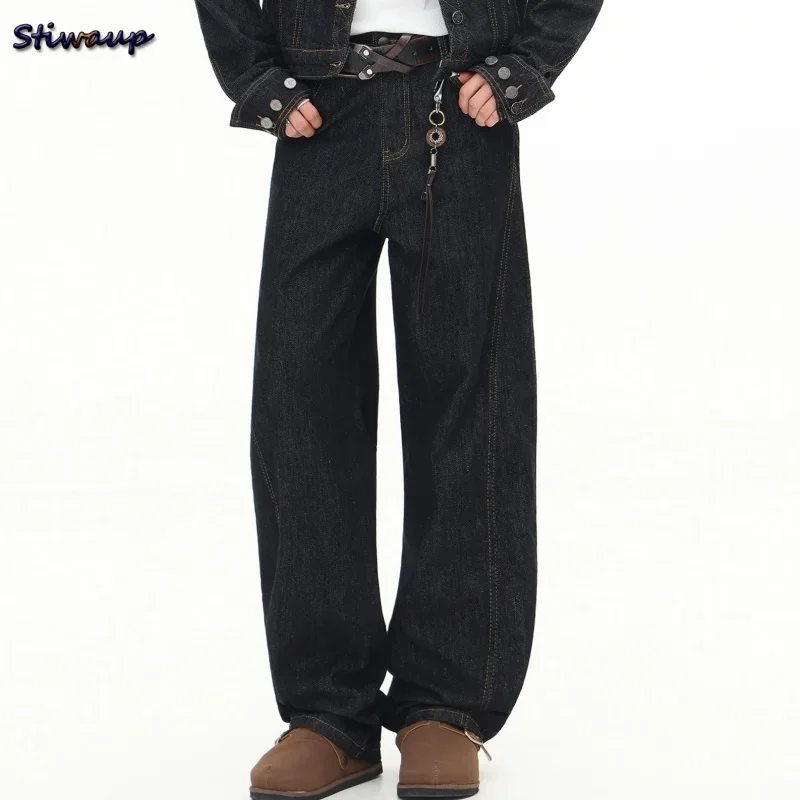 

2025 женские черные хлопковые джинсы Harajuku, модная уличная одежда, джинсовые брюки, японский стиль 2000-х годов, брюки с низкой талией, повседневные винтажные брюки