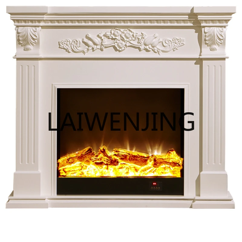 RWJ European Style Fireplace Decoration Solid Wood Fireplace Mantel Electric Fireplace TV Cabinet