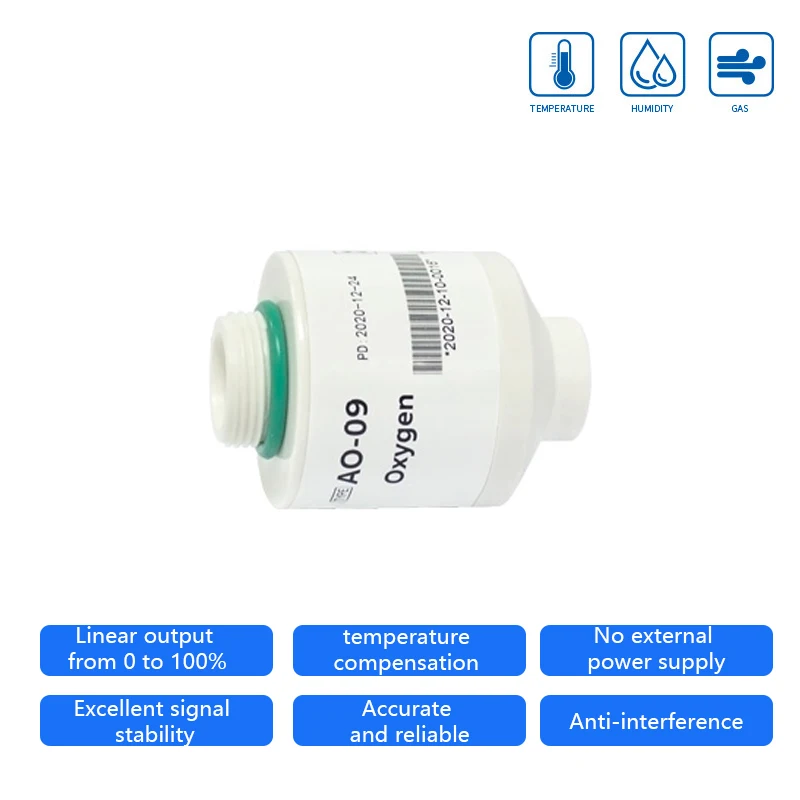 2 Buah GBeeleee BL-QT-AO-09 Sensor Oksigen Medis Komponen Penginderaan Oksigen Gas