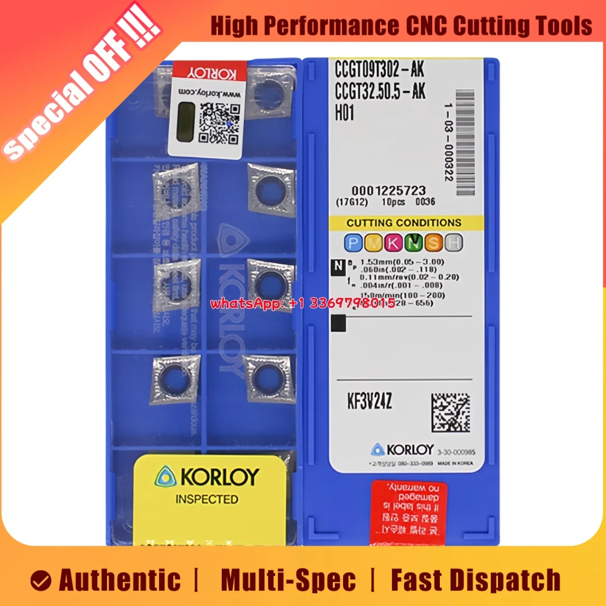 

Оригинальная токарная пластина CCET CCGT CCET04 CCGT09 CCET0401 04L CCGT09T3 04L-CRT PC5300