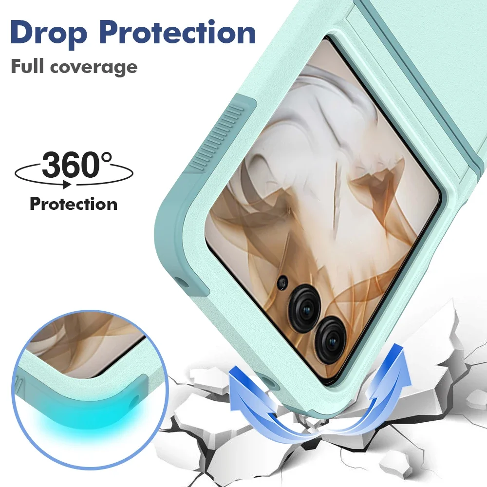 Luxury Armor Shockproof Silicone Protection Hard Phone Case for Motorola Moto Razr 50 Razr 2024 Cover Razr50 Razr2024 Hard Shell