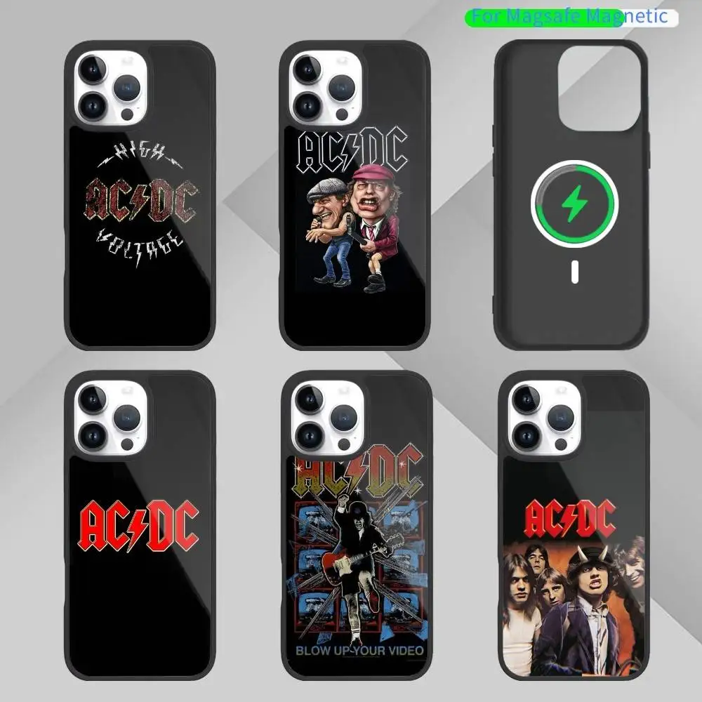 

A-AC Music D-DC Phone Case For iPhone17,16,15,14,13 Plus,Pro Max Magnetic For Magsafe Wireless Charging