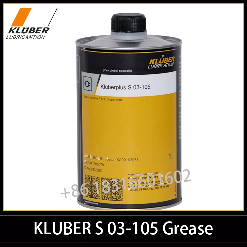 

1l Kluber S03-105 Lubrication Spindle Bear Klüberplus S 03-105 be used as an assembly aid for plastic and elastomer components