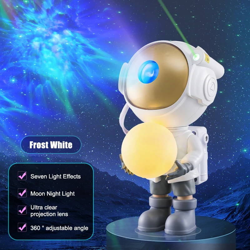 السماء المرصعة بالنجوم مصباح رائد الفضاء الإسقاط LED غالاكسي العارض ضوء ملون غالاكسي السماء غرفة نوم ضوء الليل غرفة الاطفال الديكور #6