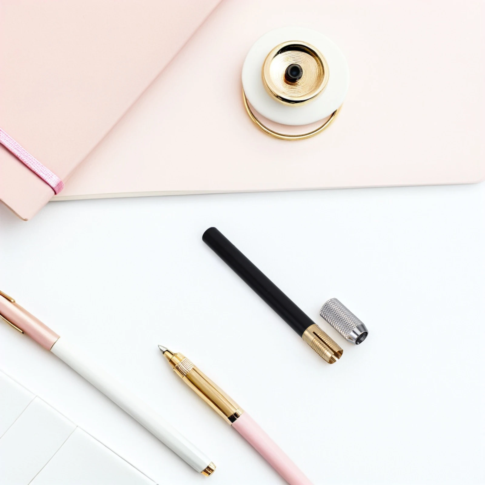 

4Pcs Universal Pencil Extender Lengthener Tool for Sketch Drawing Writing Colored Pencil Holder School Office Black