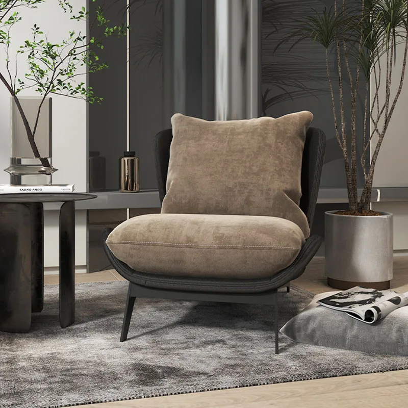 Lendensteun Woonkamer Stoel Elastische Pluizige Noordse Fauteuil Slaapkamer Moderne Muebles Para El Hogar Huismeubilair