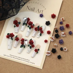 50pcs Resin Mini 3D Rose Nail Rhinestones Gems Glitter Nail Art Jewelry Manicure Nail Art Decorations