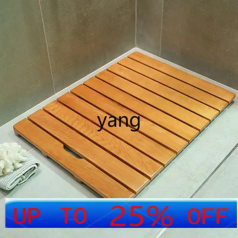 

LTT solid wood foot pedal bathroom bathtub floor mat non-slip board toilet kitchen foot board