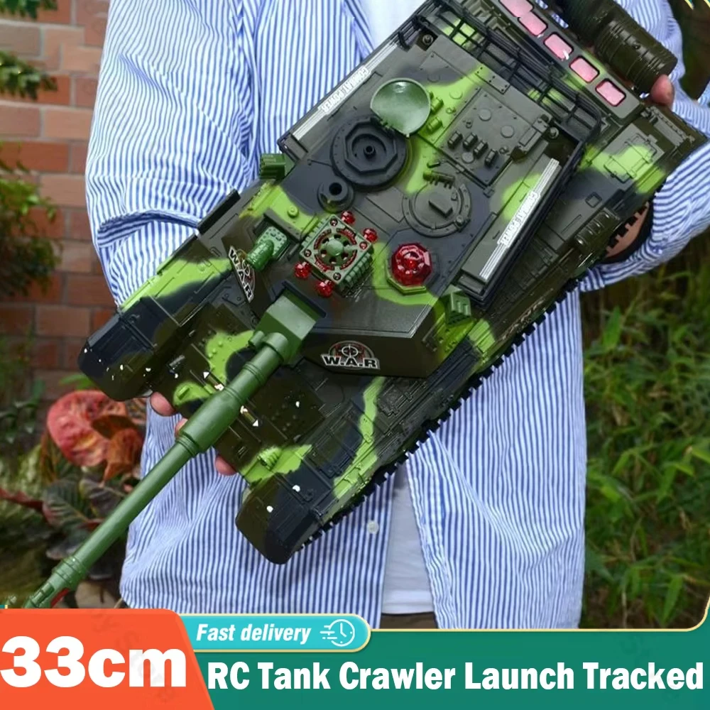 

44/33 см большой радиоуправляемый танк на гусеничном ходу, гусеничная модель военного грузовика с дистанционным управлением, боевые танки для мальчиков, детские рождественские подарки