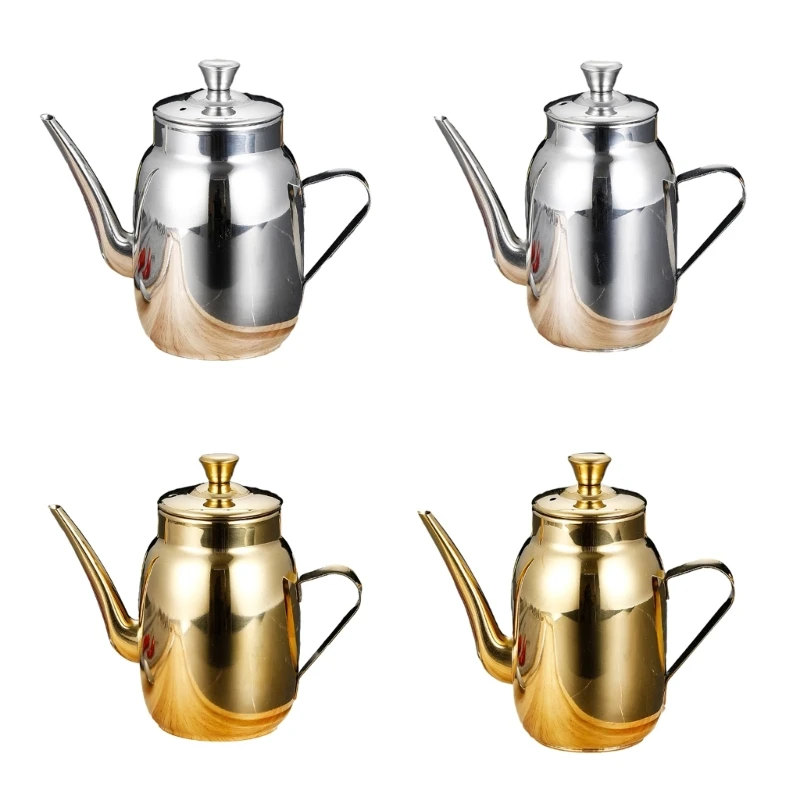 Practical Oil Can Stainless Steel Oil Jar Oil Dispenser Stainless Steel Oil Bottle Perfect for Home and Restaurant Use