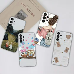 Casing For Samsung A13 Butterfly Bear Fashion Clear Soft TPU Phone Case For Samsung Galaxy A13 4G 5G SM-A136U SM-A135F A 13 Capa