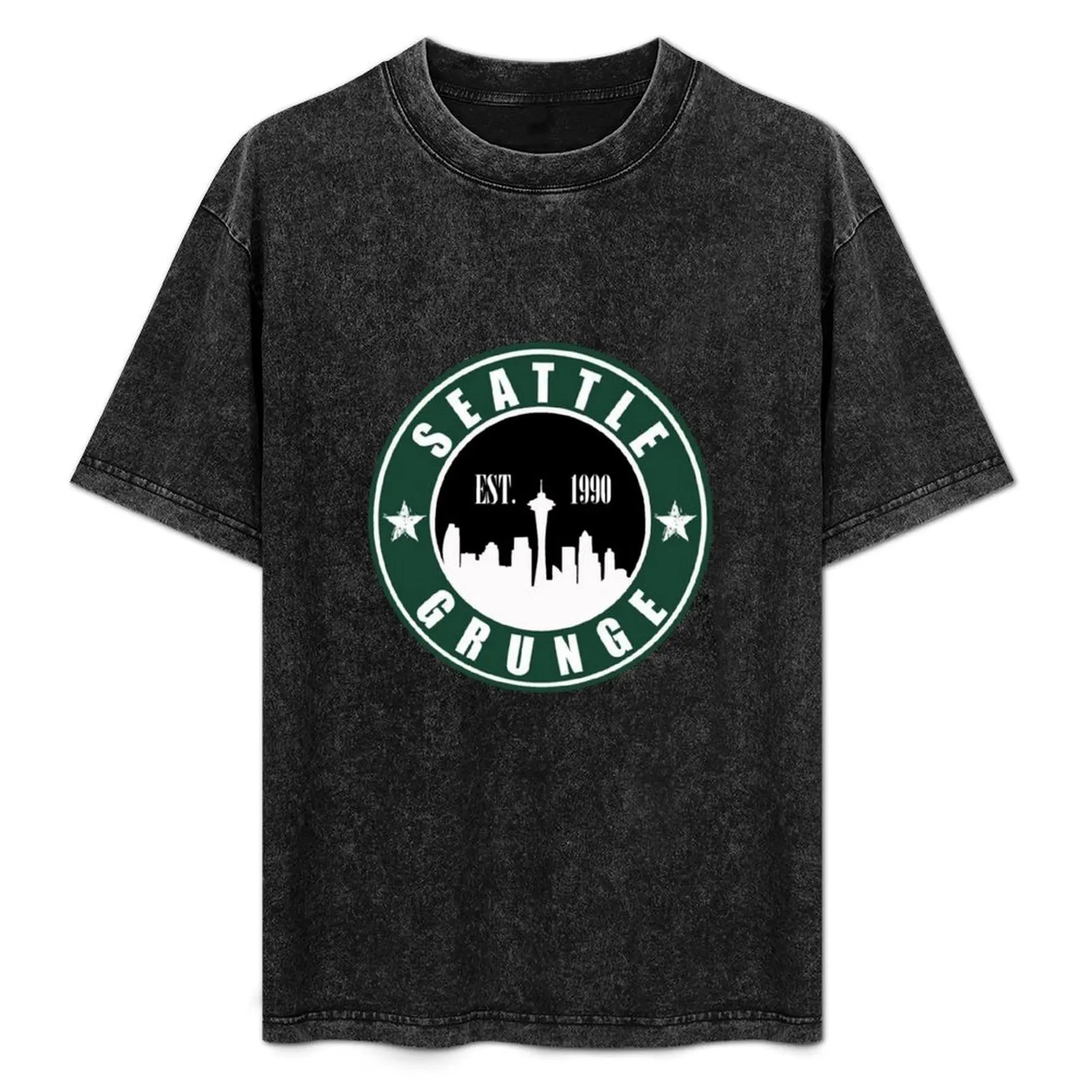 

Seattle Grunge Sticker T-Shirt Soft Anti-Shrink Cotton Tee