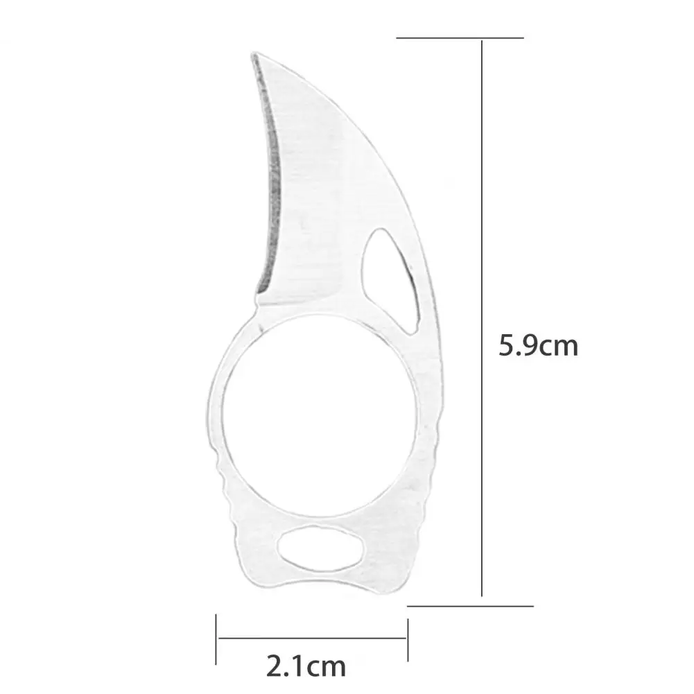 Ultra Small Fixed Blade Claw Cutter Multiuse Knife Corrosion Resistant Ring Outdoor Camping Mini Cutter