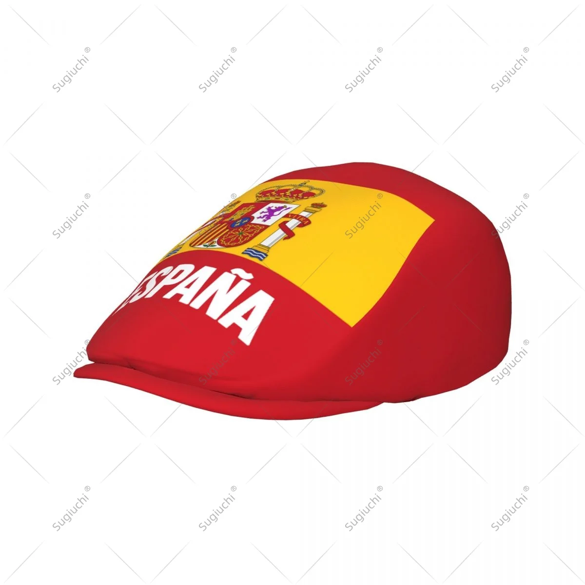Forward cap ESPANA Flag Spain Men Women Flat Newsboy Driving Hat Cap Short Brim for Driving Daily visors hat