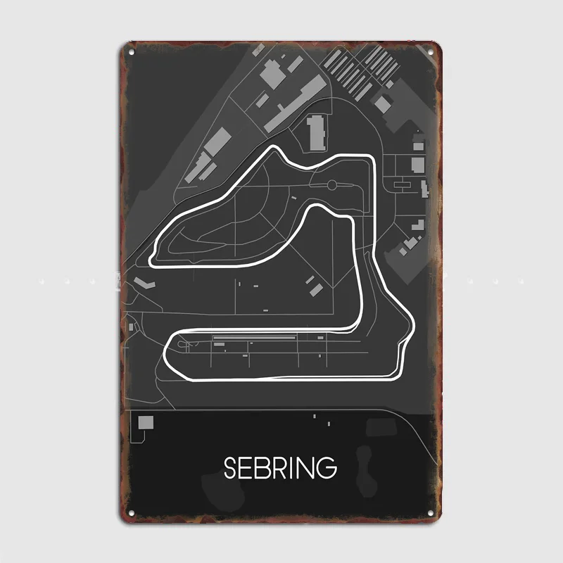 Sebring International Race Poster Metal Custom Sign Indoor Decor Pub Club Room Decoration Bar Posters Home Wall Decor