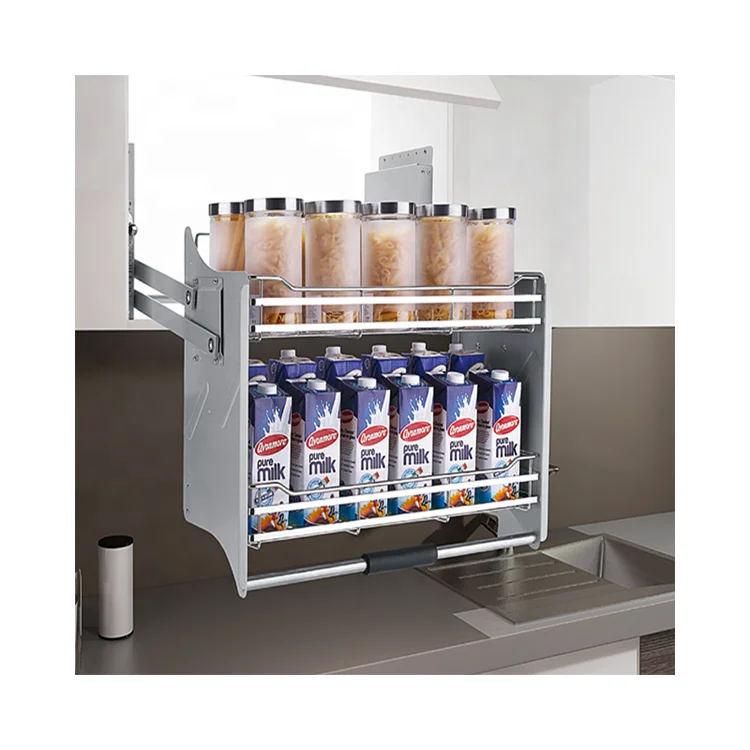 نظام رفع خزانة المطبخ الحديدي سلة رفع هيدروليكية خزانة المطبخ جودة عالية السعر المنخفض الزجاج المقسى الحديث #1