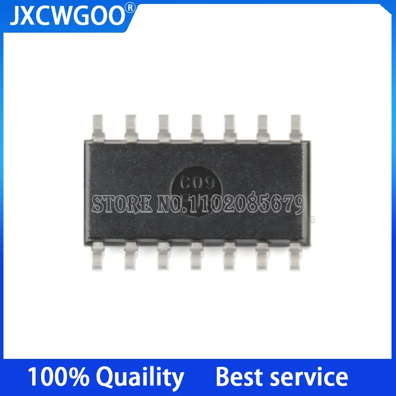 10PCS SN74HC126DR 74HC126DR marking:HC126 SOP14 Three state output four way bus buffer gate logic chip  New original