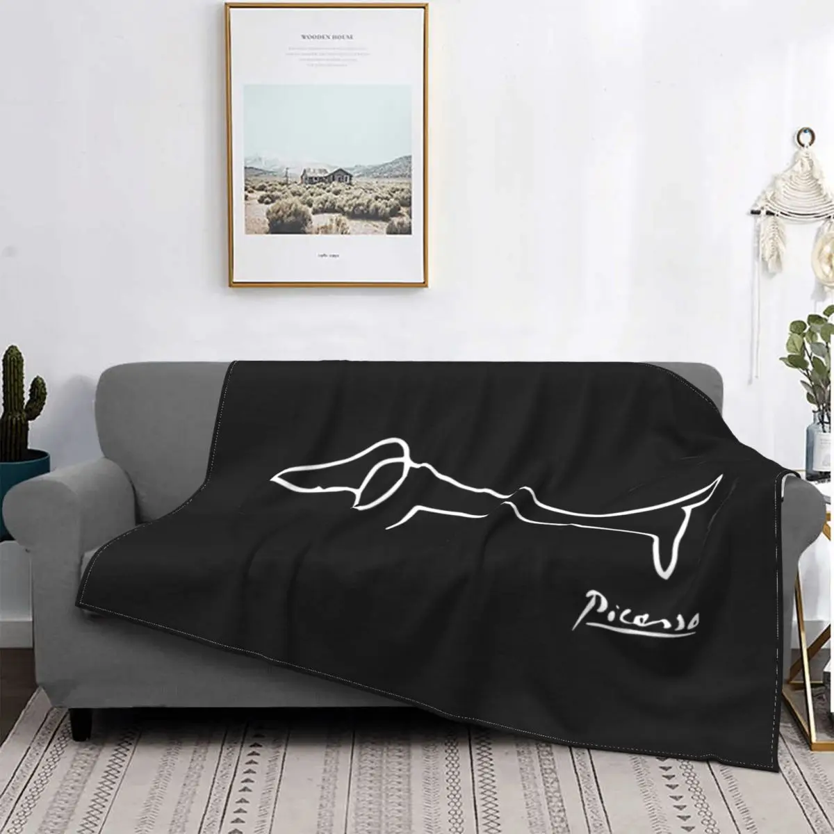 Sofa Fleece Pablo Picasso Dachsund Dog Throw Blanket Warm Flannel Blankets for Bedroom Car Couch Bedspreads