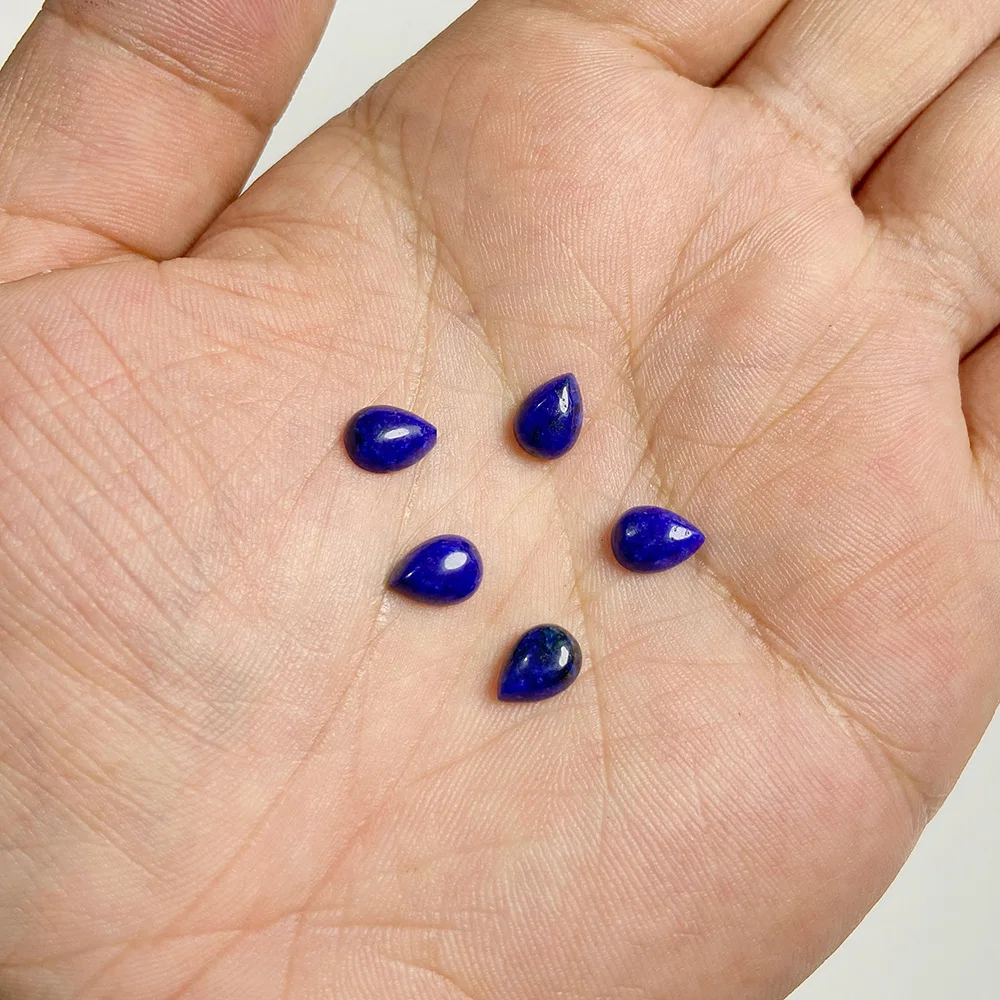 Natural Stone Lapis Lazuli Cabochons Water Drop Shape Stone Cabochon Yoga Energy Healing Cabochon for Jewelry Making Needlework