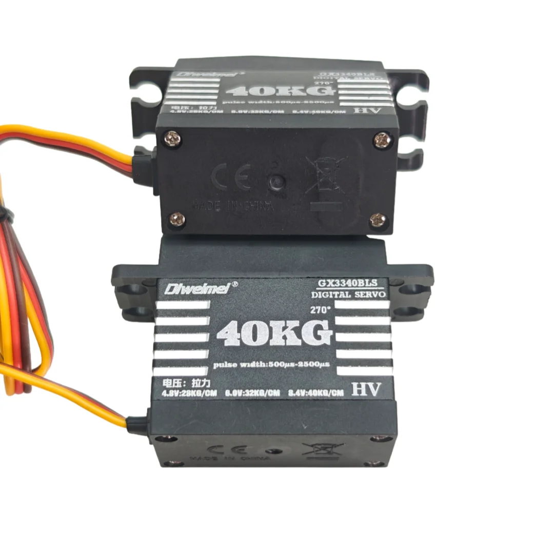 40 kg 270 Grad kernloses digitales Servo mit hohem Drehmoment, Metallgetriebe, geeignet für RC 1/8 1/10 Kletterautos und Roboterarme – DLweimei