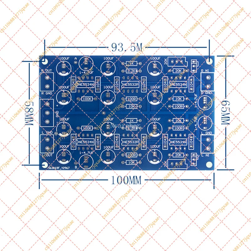Class-A Preamplifier Board with OPA2604 / NE5532 Op-Amps, High-Fidelity Audio Module