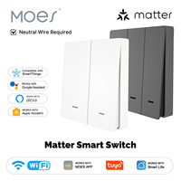 MOES Smart Light Switch EU WiFi Matter Button Remote Control Compatible with Alexa Google Home Apple Homekit Smartthings