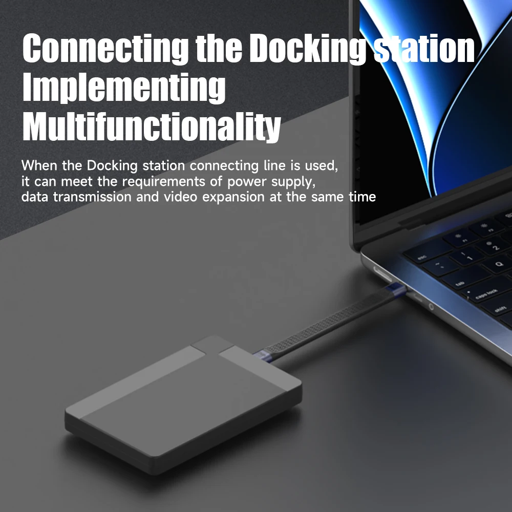 240W USB4.0 40Gbps USB C Type C Male to Male Flat Data Short Cable PD Fast Charging Cable 8K@60Hz Audio/Video Adapter for Laptop