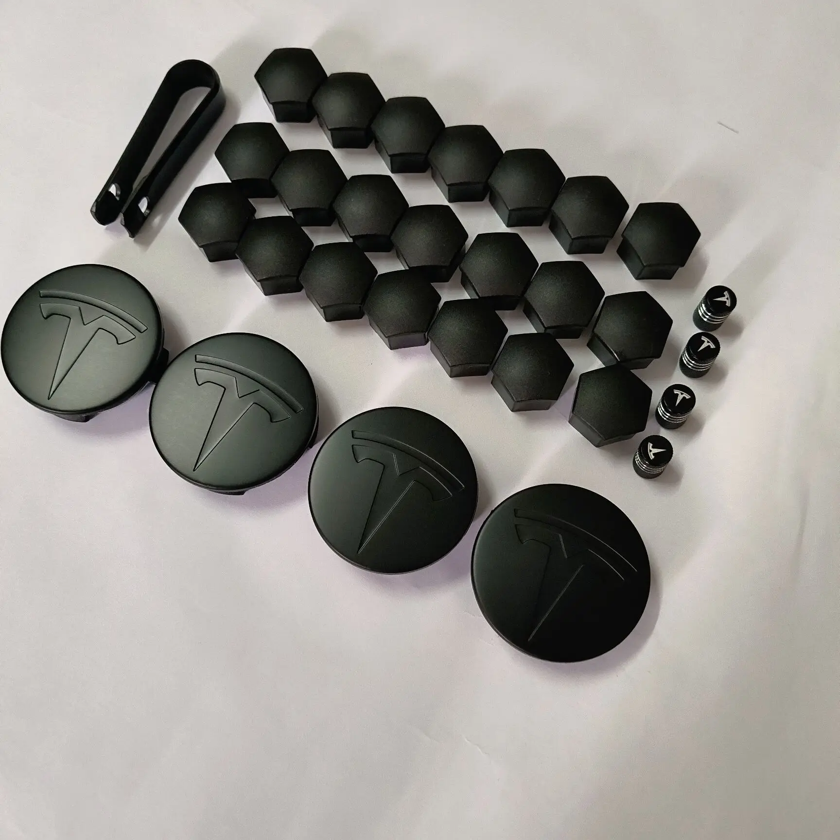 25/29 Peças 56mm 57mm para Tesla Model 3 Model Y Novo Juniper Calotas de Roda com Logotipo Acessórios Automotivos