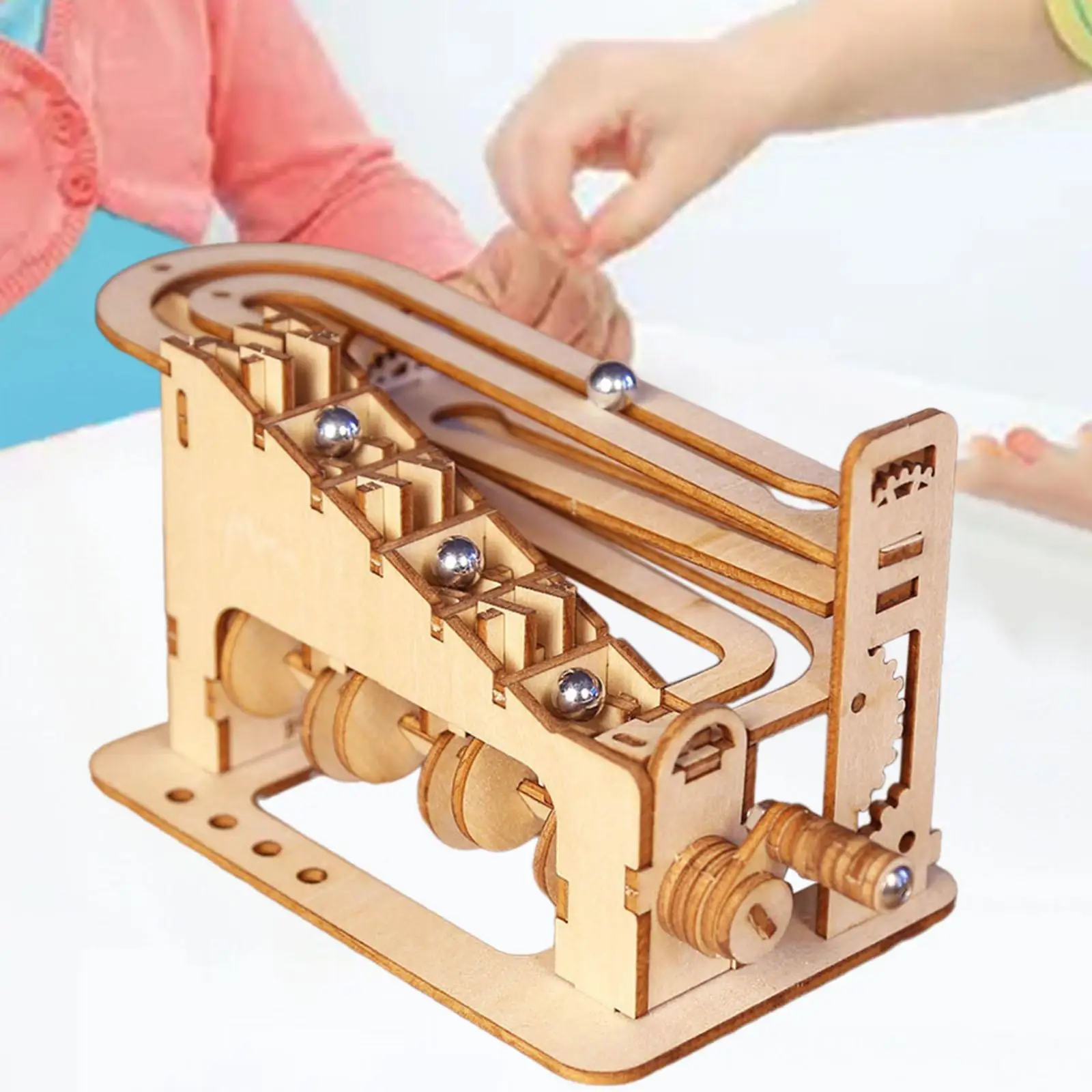 

Marble Run Model Building Kits 3D Wooden Puzzle Adults Craft Toy Mechanical Puzzles for Boys Girls Adults Room Decor Holiday