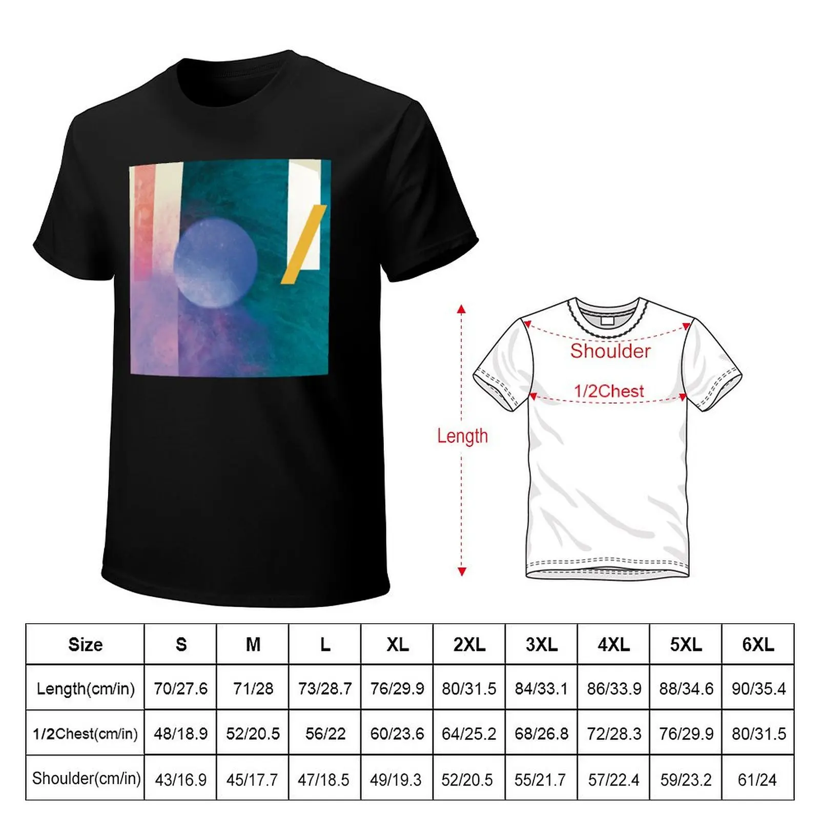 The print 'Obscured Figures' T-Shirt Utility Work Short Sleeve Top