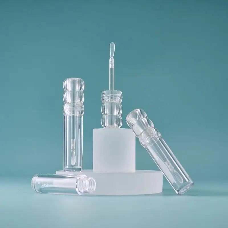 1/5 Stück Runde Kosmetik-Lipgloss-Tube Klare Lippenbalsam-Flasche Nachfüllbar 3ML Leere Transparente Lipgloss-Tuben Mit Silikonbürste – Detail 7