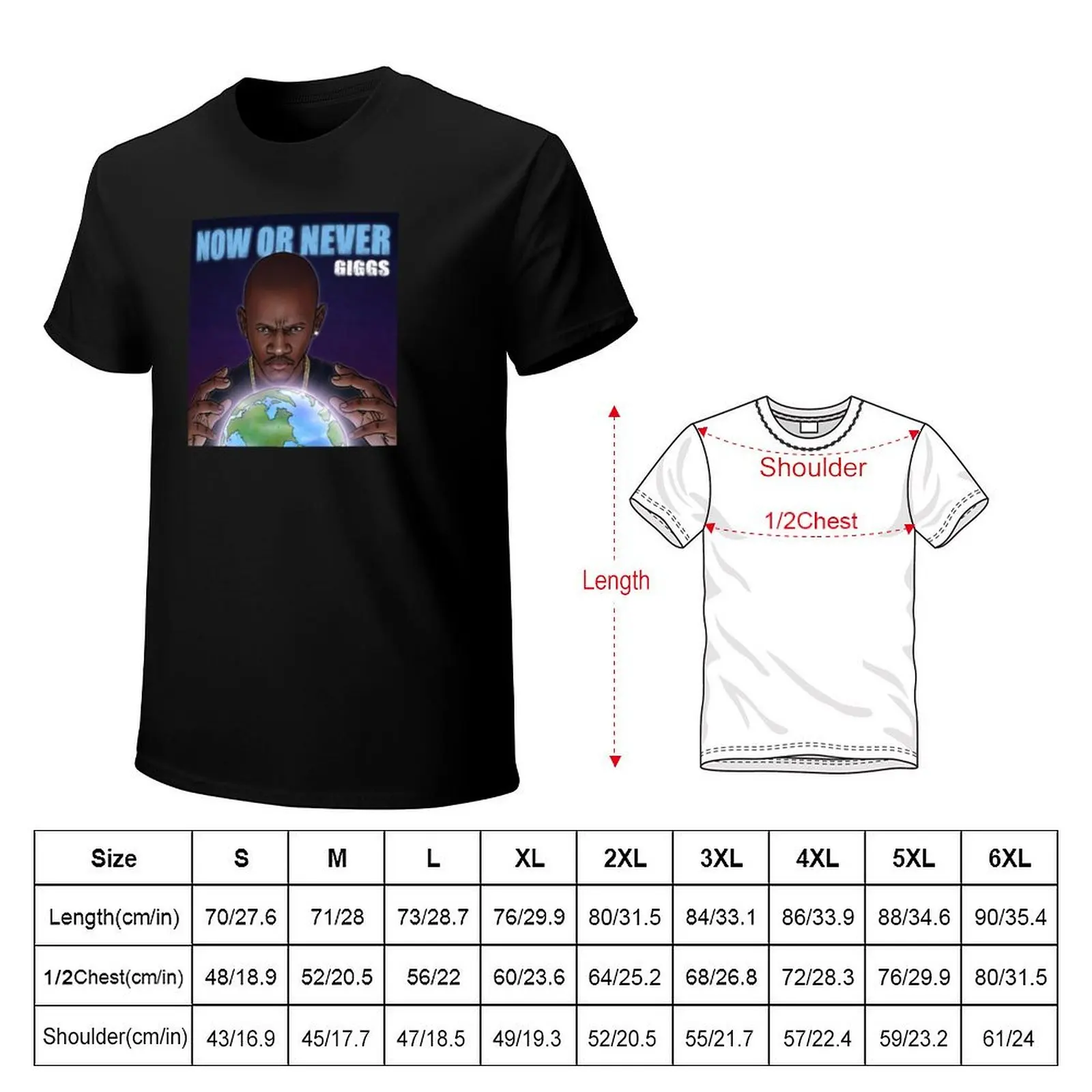 Giggs: Now or Never Official Album Merchandise T-Shirt All Weather Casual Short Sleeve
