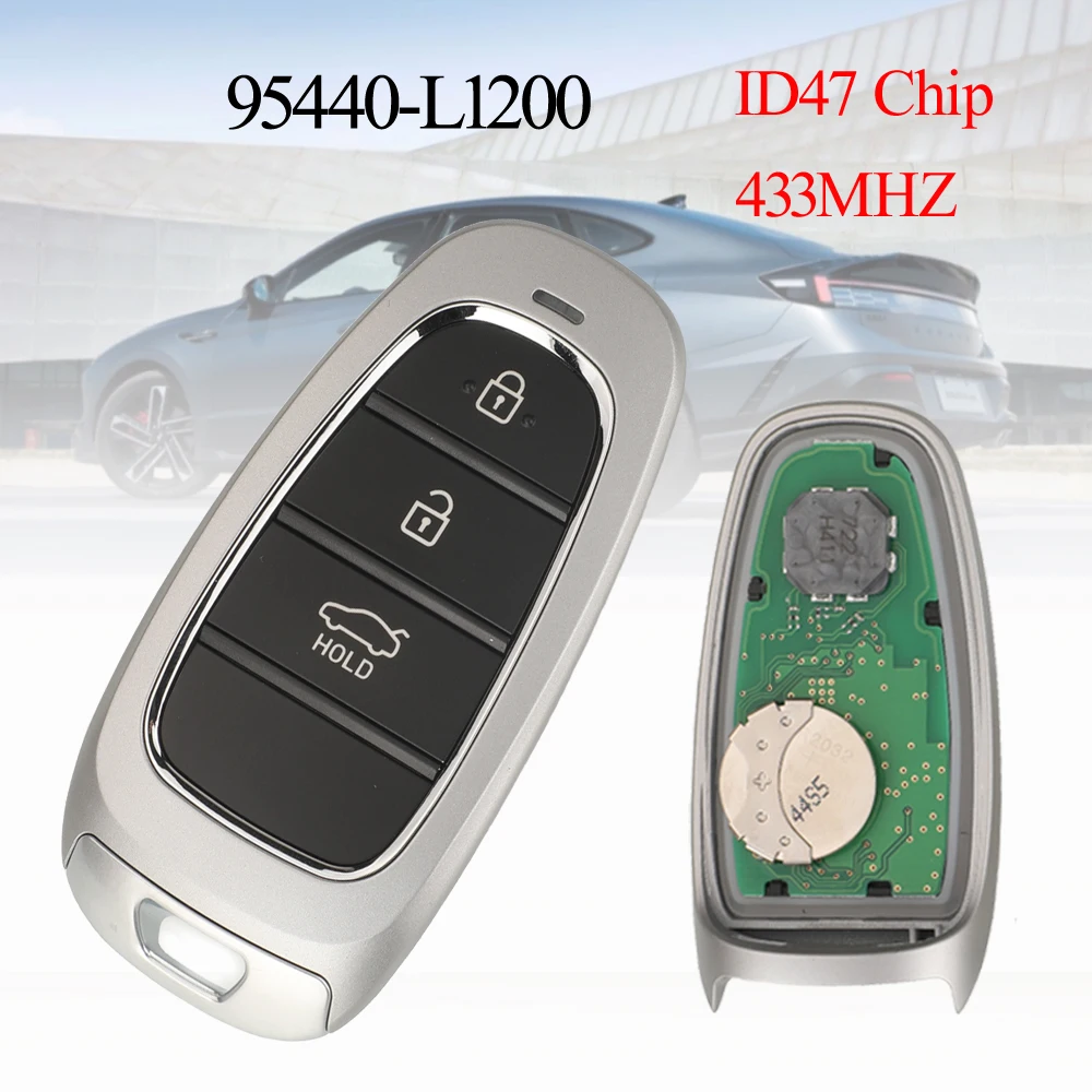 

jingyuqin 95440-L1200 433MHZ ID47 Chip For Hyundai Sonata 2020+ Smart Proximity Keyless Remote Car Key FOB Control FOB-4F250