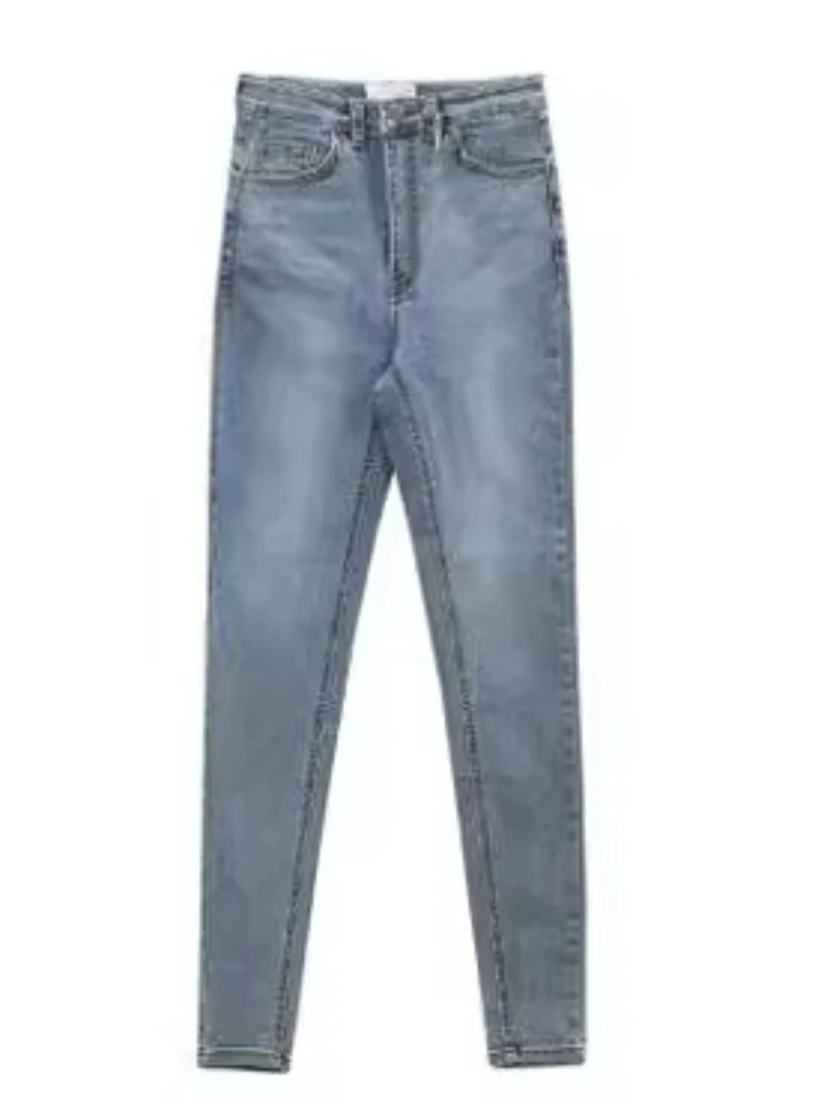 Sexy Jeans Women Denim Skinny Pants High Waist Stretch Lady Jeans Slim Pockets Button Pencil Jeans Women Casual Pants Streetwear