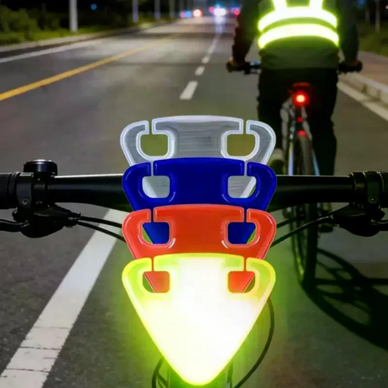 10Pcs Tail Light Reflective Warning Bicycle High Brightness Reflective Sticker For Night Riding Mountain Road Bike Equipment