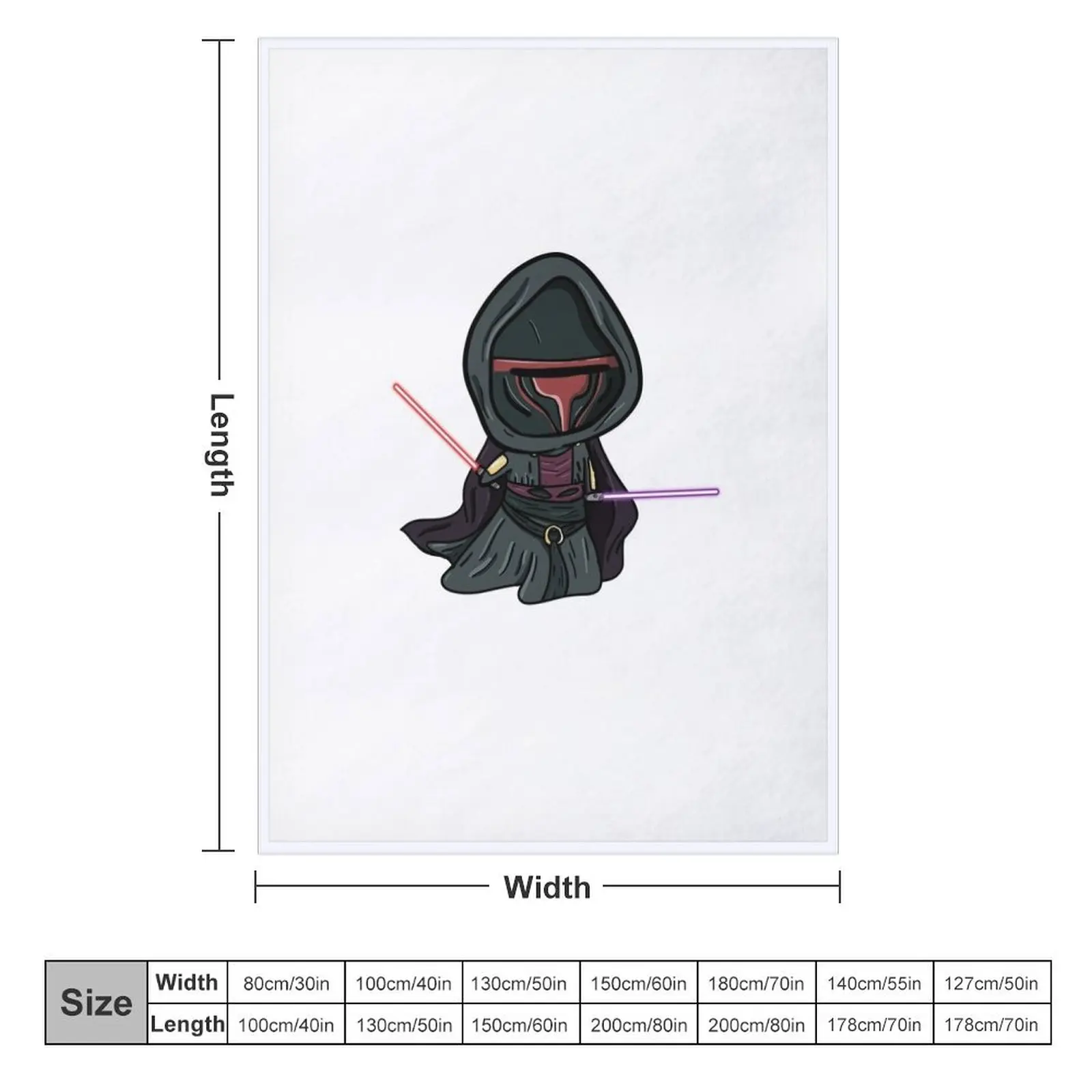 Darth Revan Chibi Throw Blanket Decorative Sofa Plaid Flannels Quilt Blankets