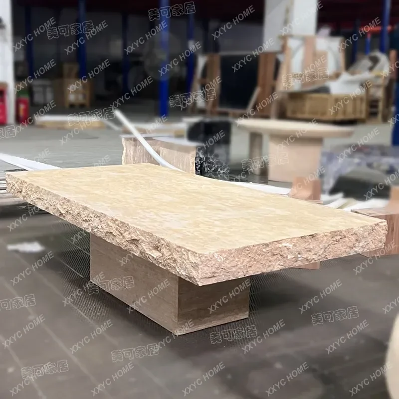 wabi sand travertine coffee table natural marble rectangular low table coffee table