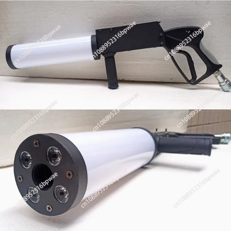 Handheld atmosphere dry ice gun Led carbon dioxide air column gun CO2 spray smoke air gun nightclub bar stage smoke machine