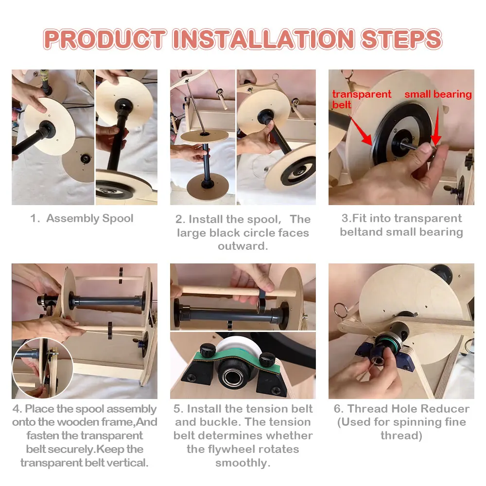 Electric Spinning Wheel Artisanal - Extra Large Size Electric Spinning Machine for Designer Handcraft 110V-220V DIY Textile Tool