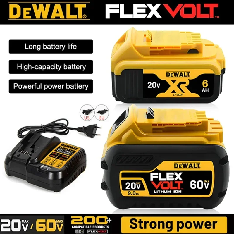 

High Rate 100% Genuine Dewalt 20V Battery, 2AH 5AH 6AH 9AH Rechargeable Lithium Ion Battery, Dewalt DCB200 Power Tool Battery