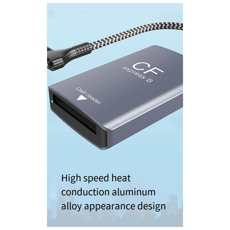 2025 New-2 In 1 CF Express Type B Card Reader CF Express Card Reader Type B Adapter USB 3.2 10Gbps Portable CF Express Reader