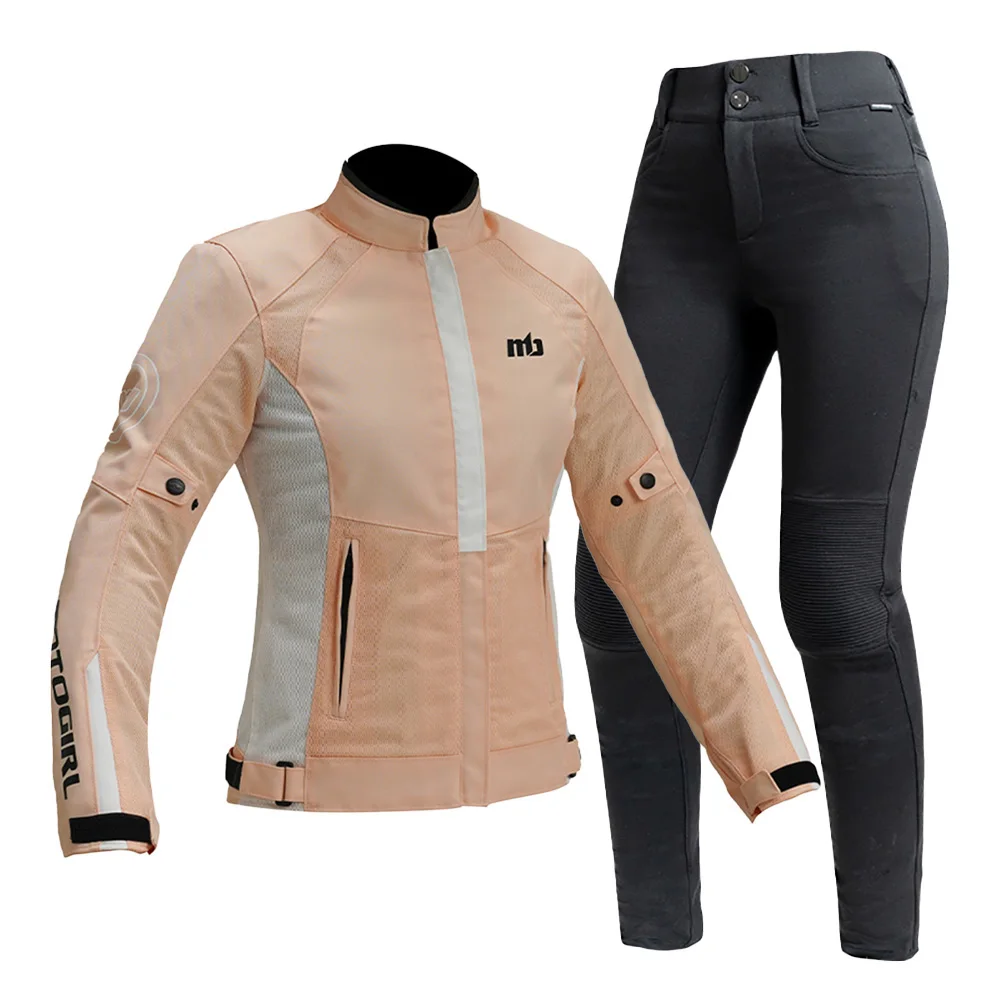 

Summer Breathable Motorcycle Jacket Suit Women Road Racing Motocross Jacket Tensile Protective Chaqueta Motorbike Jacket